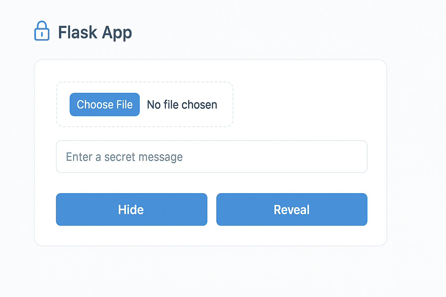 Flask Stego UI Example